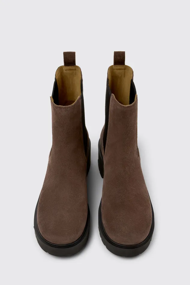 Women Milah Brown Nubuck Ankle Boots Camper Ankle Boots Women Milah Brown Nubuck Ankle Boots Camper Ankle Boots