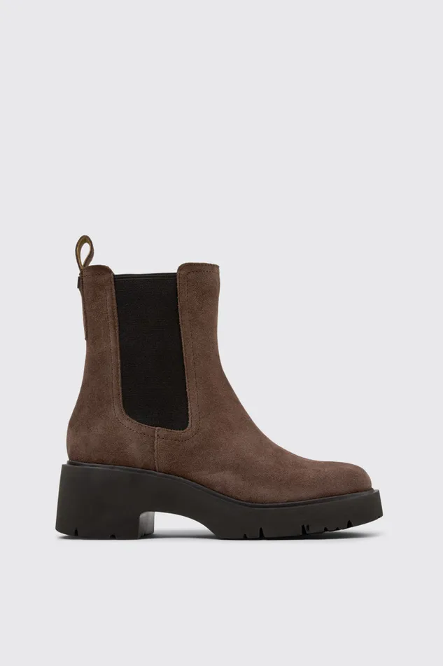 Women Milah Brown Nubuck Ankle Boots Camper Ankle Boots Women Milah Brown Nubuck Ankle Boots Camper Ankle Boots