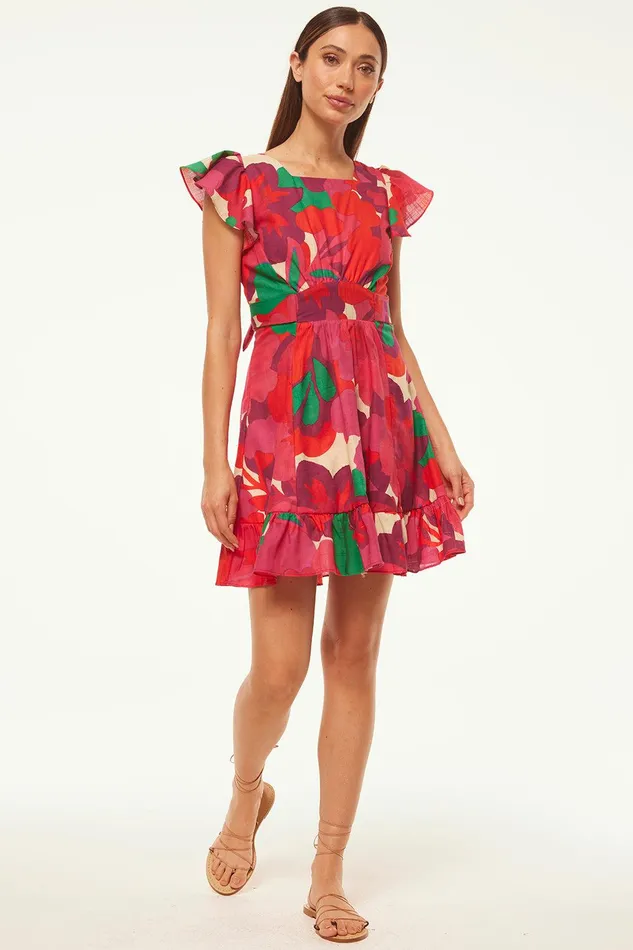 Women MISA Los Angeles Dresses BELINDA DRESS Flora Rosada