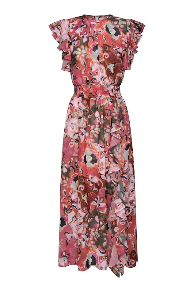 Women MISA Los Angeles Dresses DALITA DRESS Resort Batik Chiffon