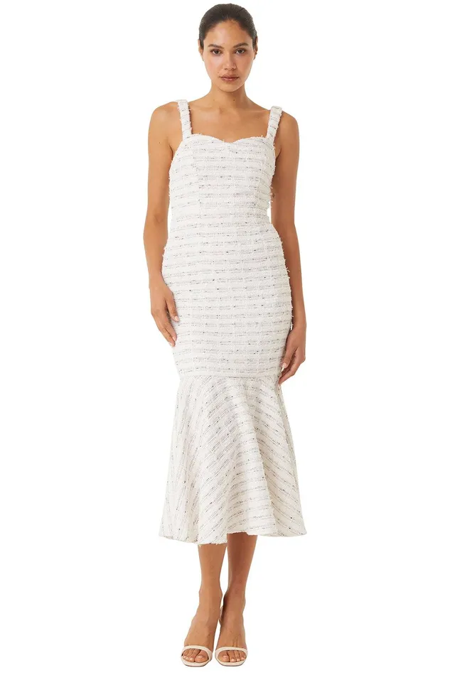 Women MISA Los Angeles Dresses ELKE DRESS Winter White