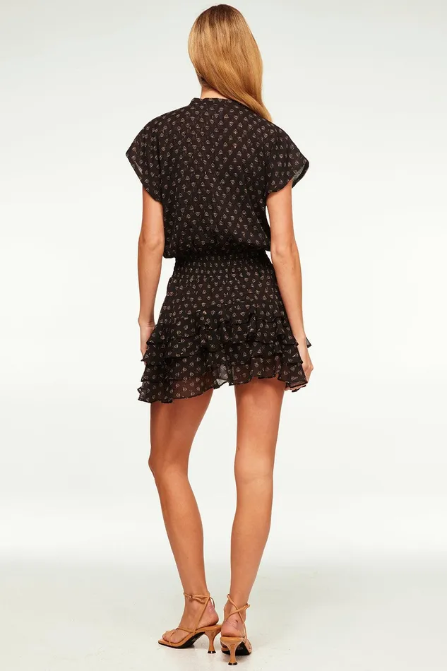 Women MISA Los Angeles Dresses EVIE DRESS Black Lapis Eye