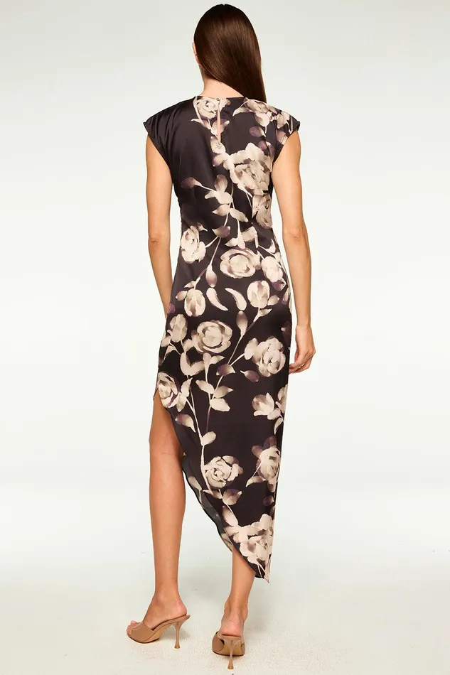 Women MISA Los Angeles Dresses LYDIA DRESS Faded Rose Satin