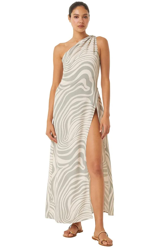 Women MISA Los Angeles Dresses PERSEPHONE DRESS Abstract Zebra