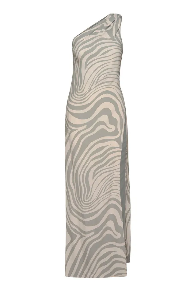 Women MISA Los Angeles Dresses PERSEPHONE DRESS Abstract Zebra