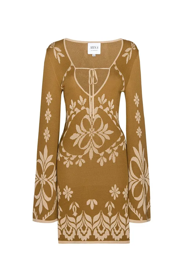 Women MISA Los Angeles Dresses SAHAR DRESS Pink Flora Santiago