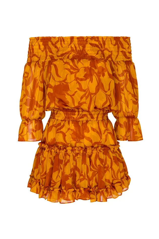 Women MISA Los Angeles Exclusives DARLA DRESS Atlas Floral Persimmon