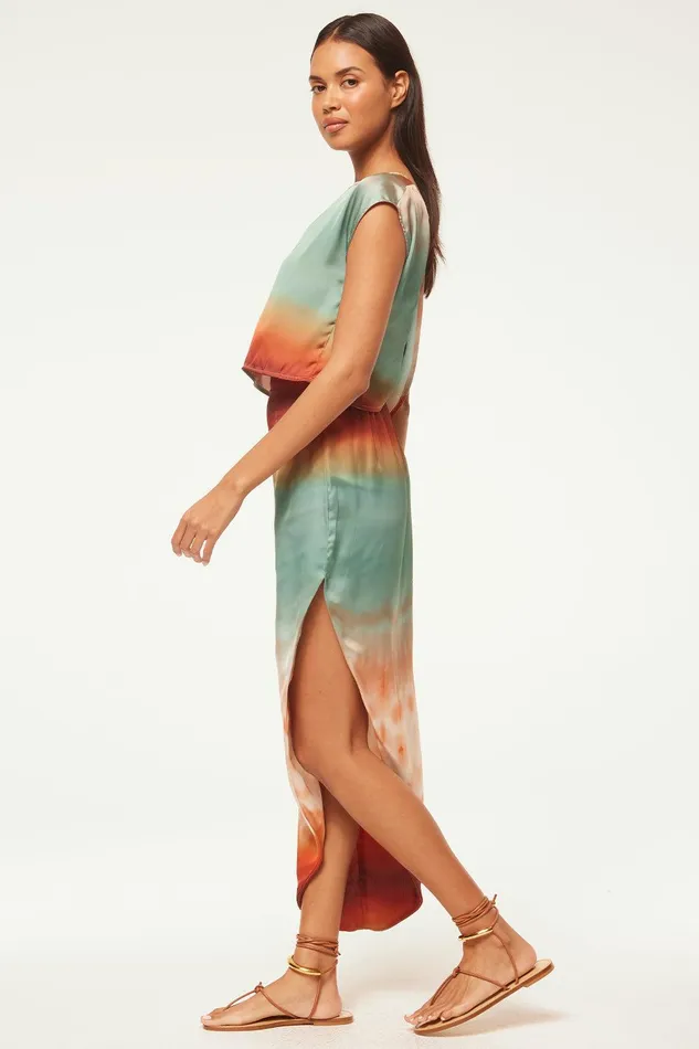 Women MISA Los Angeles Matching Sets FRANKA SKIRT Carnelian Ombre