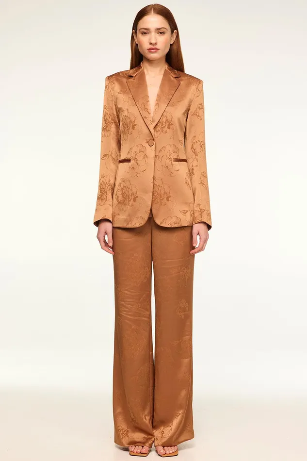 Women MISA Los Angeles Matching Sets LAUREN BLAZER Straw Jacquard