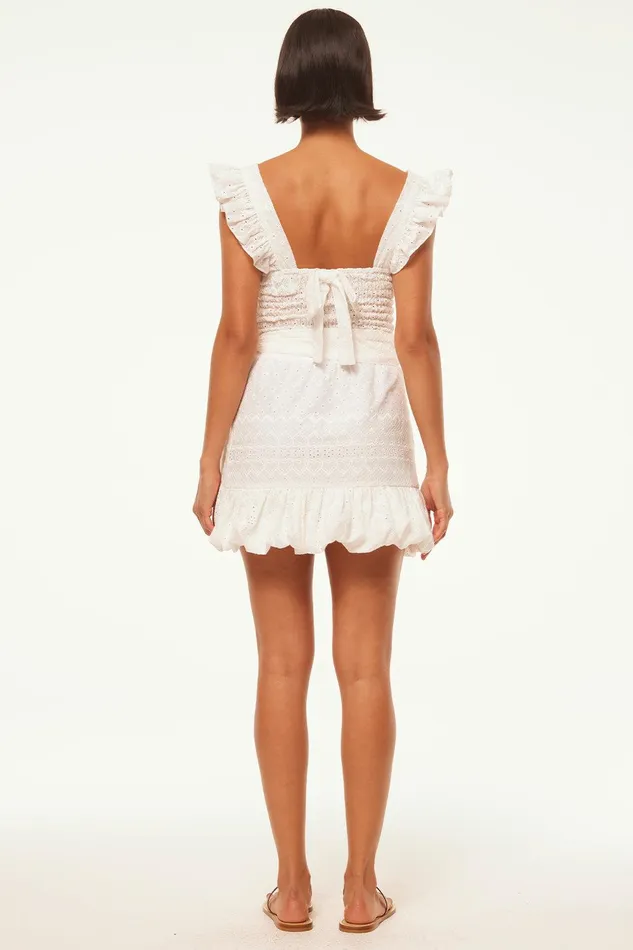 Women MISA Los Angeles Tops ABELIA TOP White Eyelet
