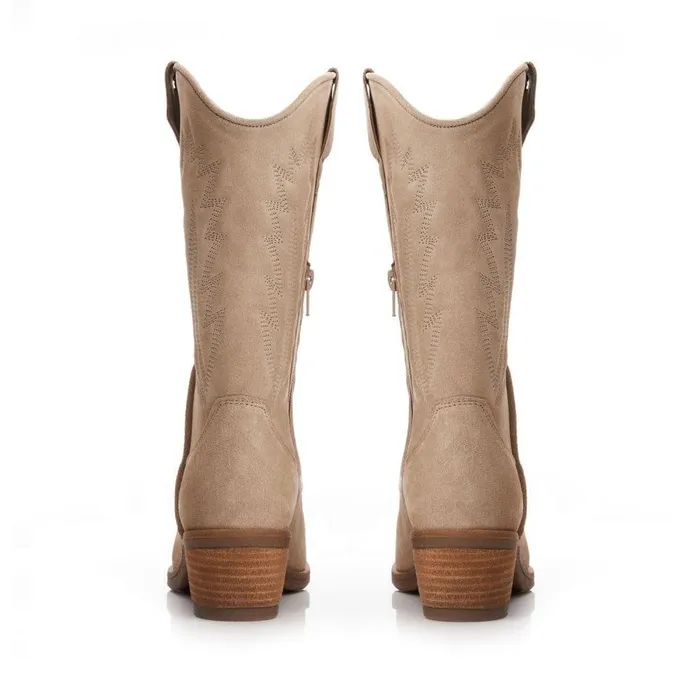 Women Moda In Pelle MidCalf Boots Fanntine Stone Suede