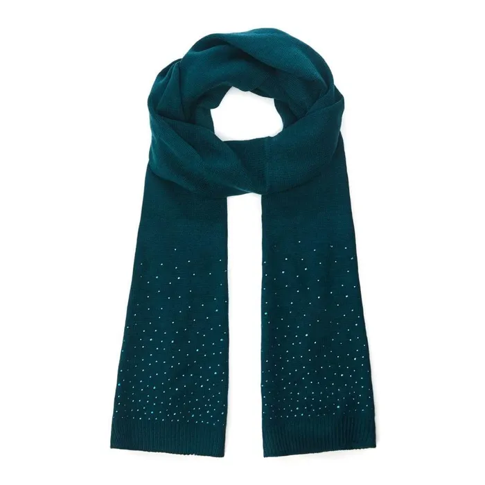 Women Moda In Pelle Scarves Praticioscarf Teal Textile