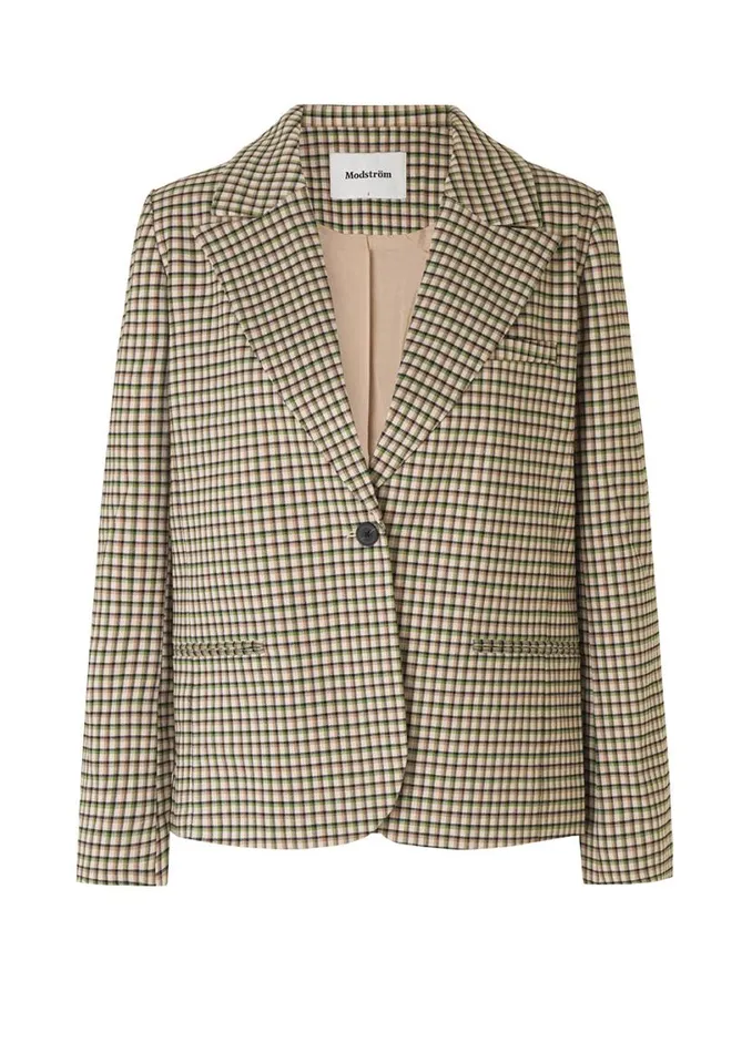 Women Modstrm Blazer OsvaldMD Blazer Forest Check
