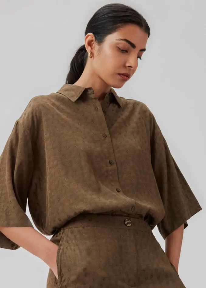 Women Modstrm Shirts CarmelMD Shirt Dark Forest