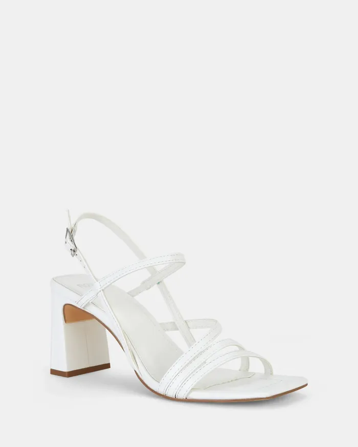 Women NOVO Shoes MAITAI WHITE Open Toe Heels Party