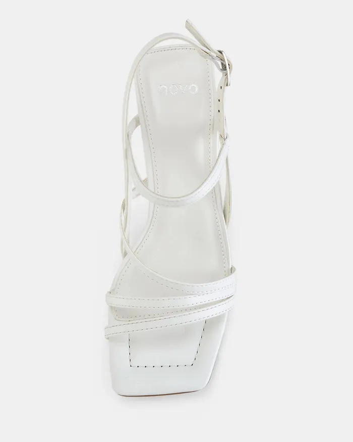 Women NOVO Shoes MAITAI WHITE Open Toe Heels Party