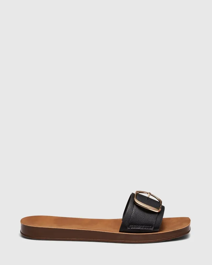 Women NOVO Shoes SANTINO BLACK Sandals Slides