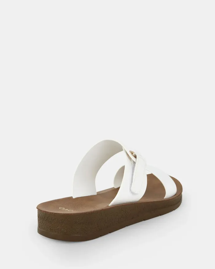 Women NOVO Shoes SARAI WHITE Sandals Slides