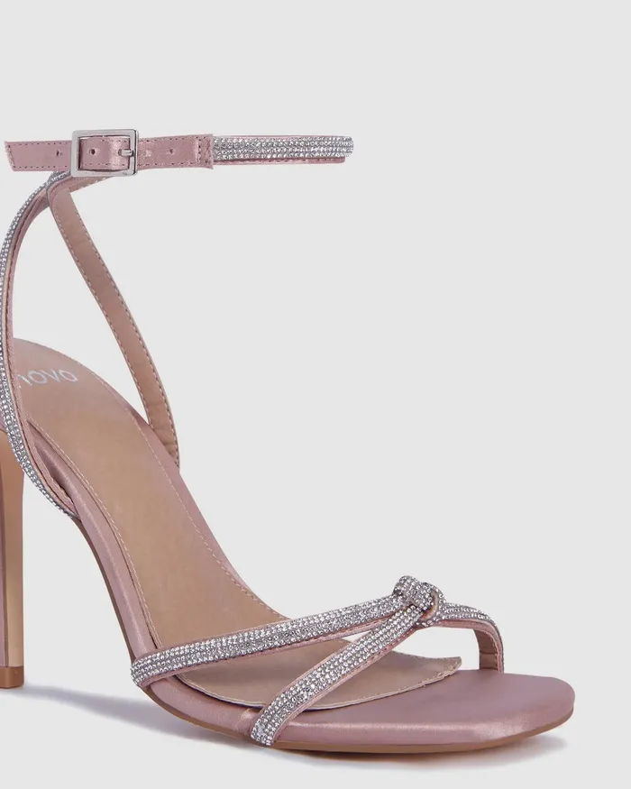 Women NOVO Shoes ZARAH NUDE SATIN Stilettos