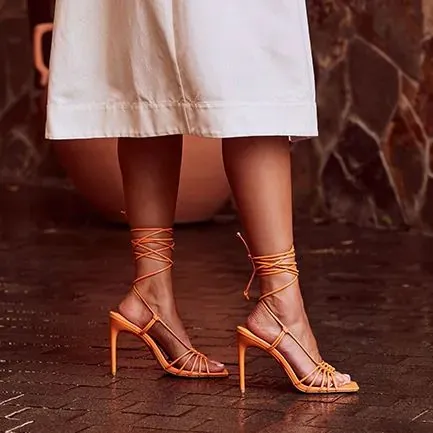 Women NOVO Shoes ZORICA PAPAYA Stilettos Party