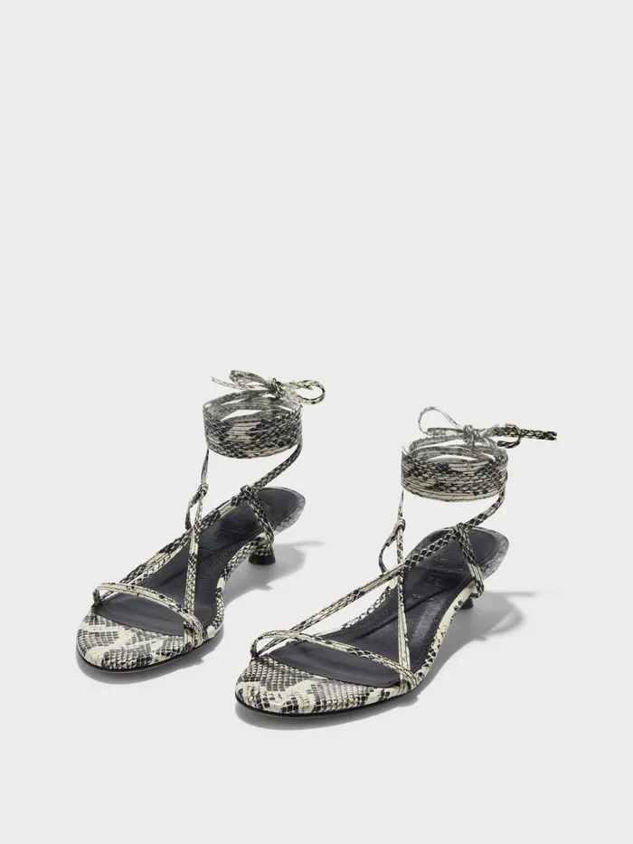 Women Paige Leather KittenHeel Sandals Aeyde Heeled Sandals