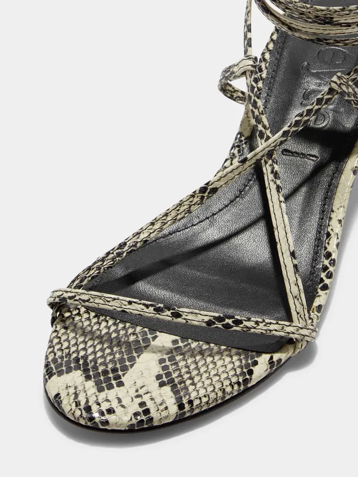 Women Paige Leather KittenHeel Sandals Aeyde Heeled Sandals