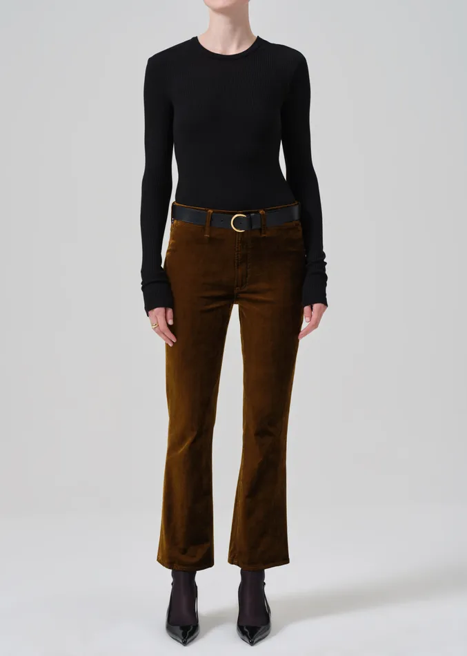 Women Pants Citizens Of Humanity Isola Cropped Trouser Velvet In Golden