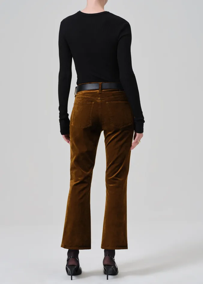 Women Pants Citizens Of Humanity Isola Cropped Trouser Velvet In Golden