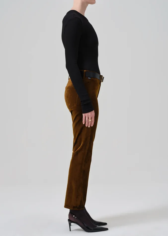 Women Pants Citizens Of Humanity Isola Cropped Trouser Velvet In Golden