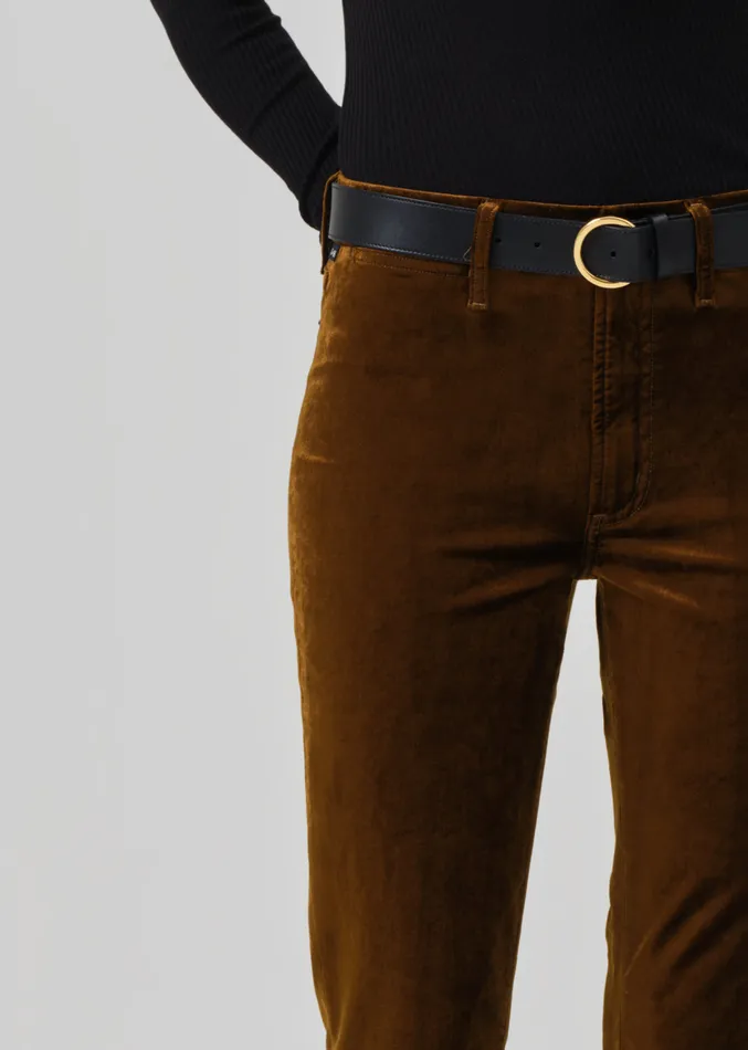 Women Pants Citizens Of Humanity Isola Cropped Trouser Velvet In Golden