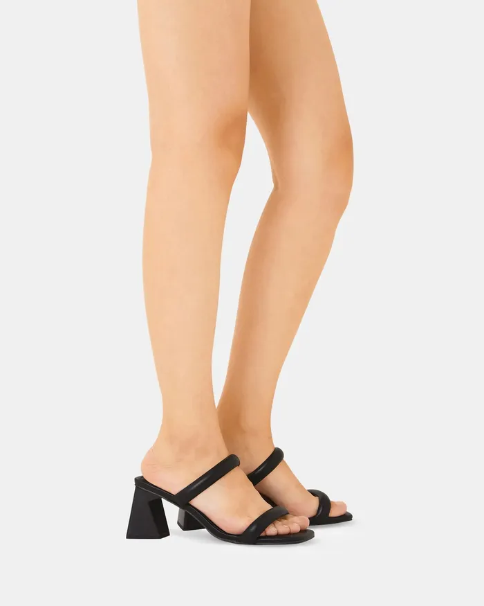 Women Party NOVO Shoes LAYTON BLACK Open Toe Heels