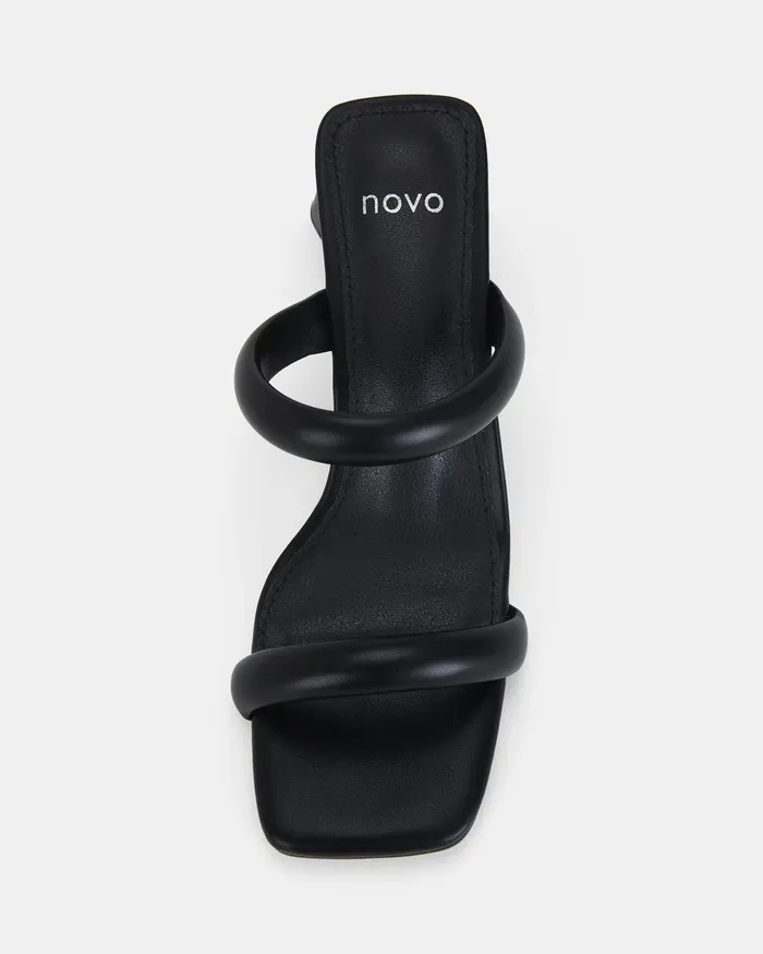 Women Party NOVO Shoes LAYTON BLACK Open Toe Heels