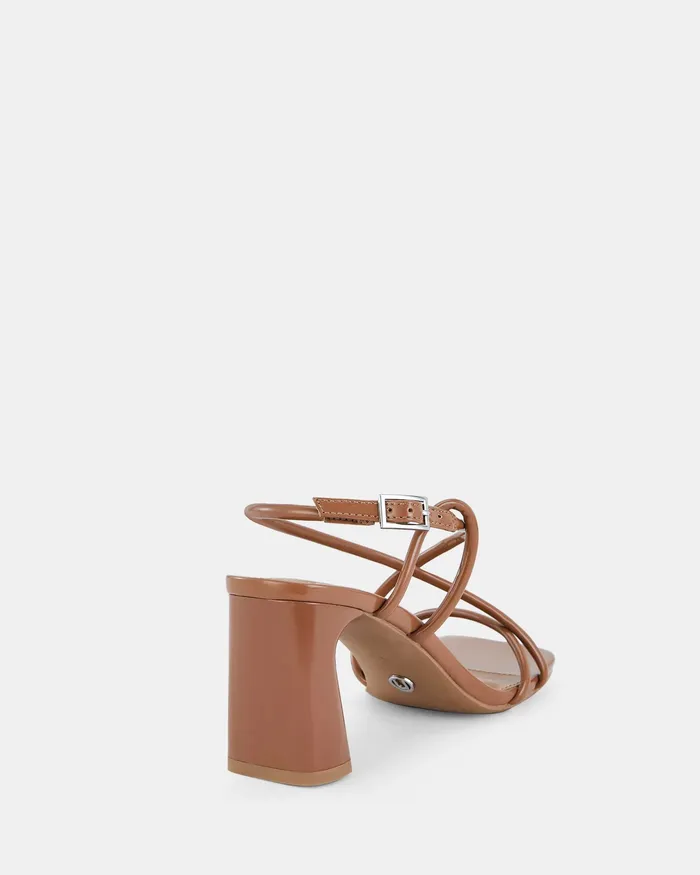 Women Peep Toes NOVO Shoes USSANA TOFFEE Open Toe Heels