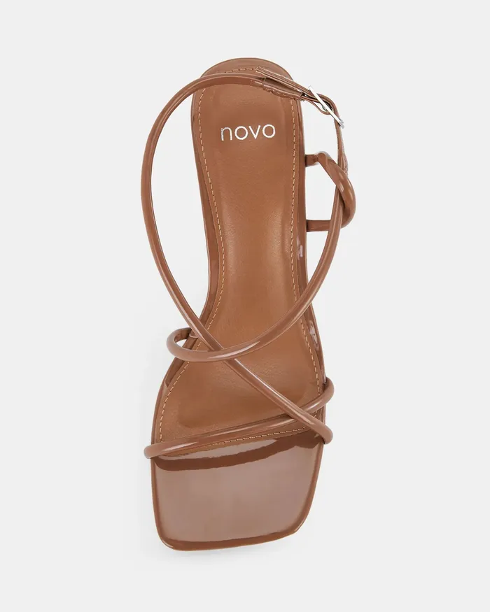 Women Peep Toes NOVO Shoes USSANA TOFFEE Open Toe Heels