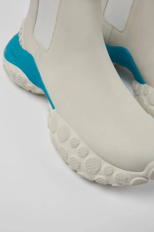 Women Pelotas Mars White Responsibly Raised Leather Ankle Boots Camper Ankle Boots