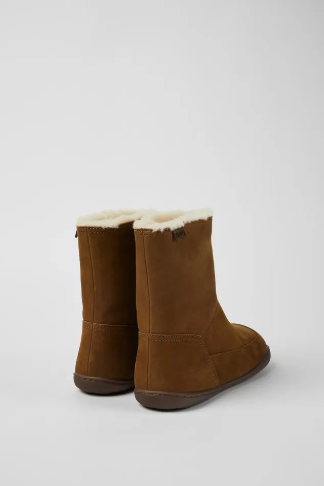 Women Peu Brown Nubuck Boots Camper Boots