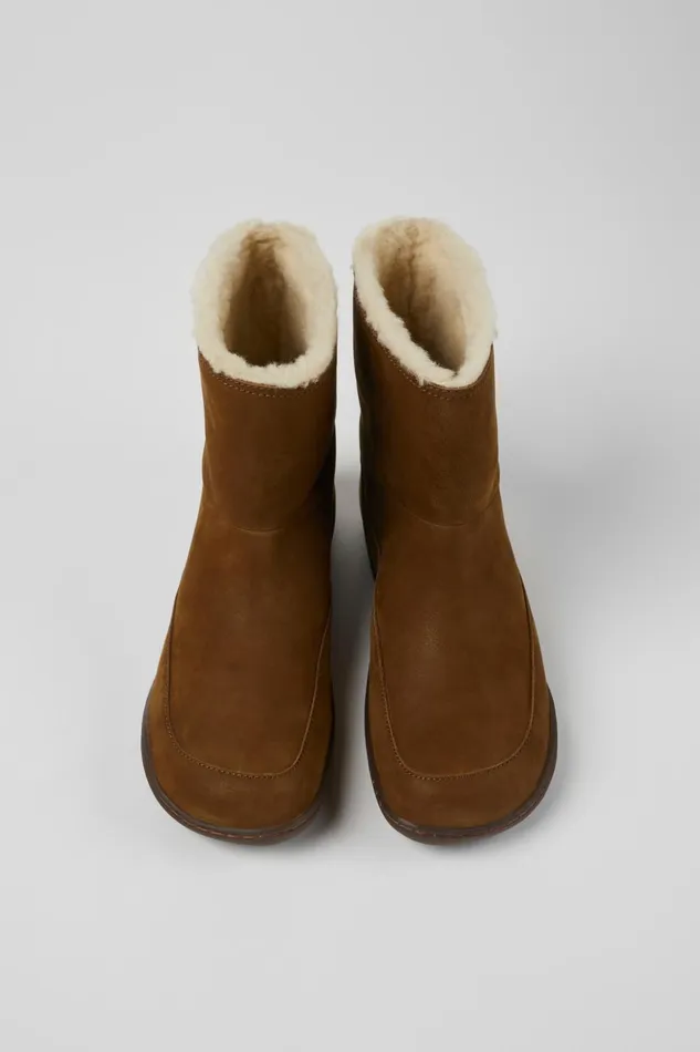Women Peu Brown Nubuck Boots Camper Boots