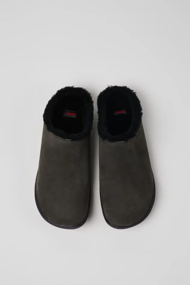 Women Peu Gray Nubuck Clogs Camper Casual Shoes Women Peu Gray Nubuck Clogs Camper Casual Shoes