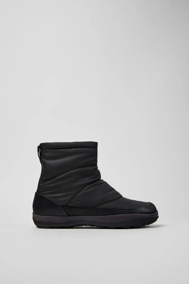 Women Peu Pista GORETEX Black Textile And Leather Boots Camper Ankle Boots Women Peu Pista GORETEX Black Textile And Leather Boots Camper Ankle Boots