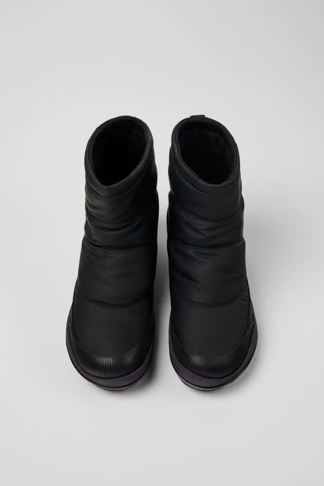 Women Peu Pista GORETEX Black Textile And Leather Boots Camper Ankle Boots Women Peu Pista GORETEX Black Textile And Leather Boots Camper Ankle Boots