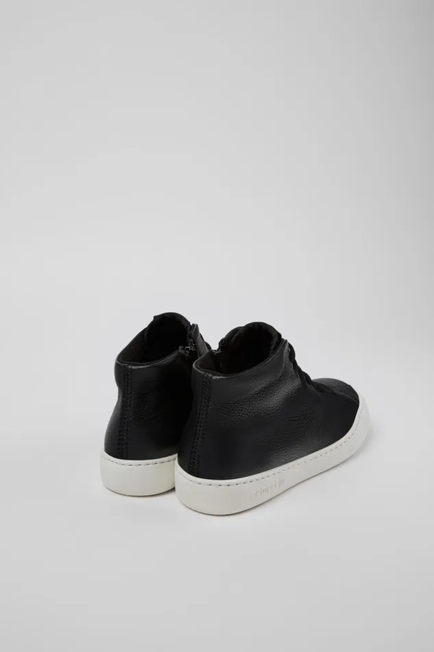Women Peu Touring Black Leather Ankle Boots Camper Ankle Boots