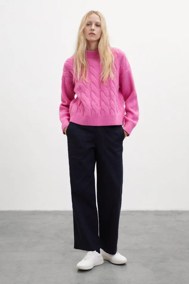 Women Pink Mimosa Knitted Jumper Ecoalf Knitwear