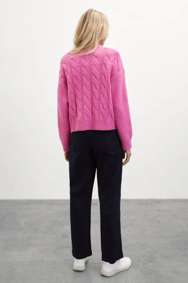 Women Pink Mimosa Knitted Jumper Ecoalf Knitwear