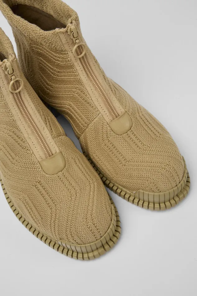 Women Pix Beige Ankle Boots Camper Ankle Boots