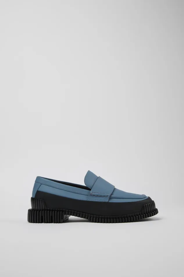 Women Pix Gray And Black Leather Loafer Camper Formal Shoes Women Pix Gray And Black Leather Loafer Camper Formal Shoes