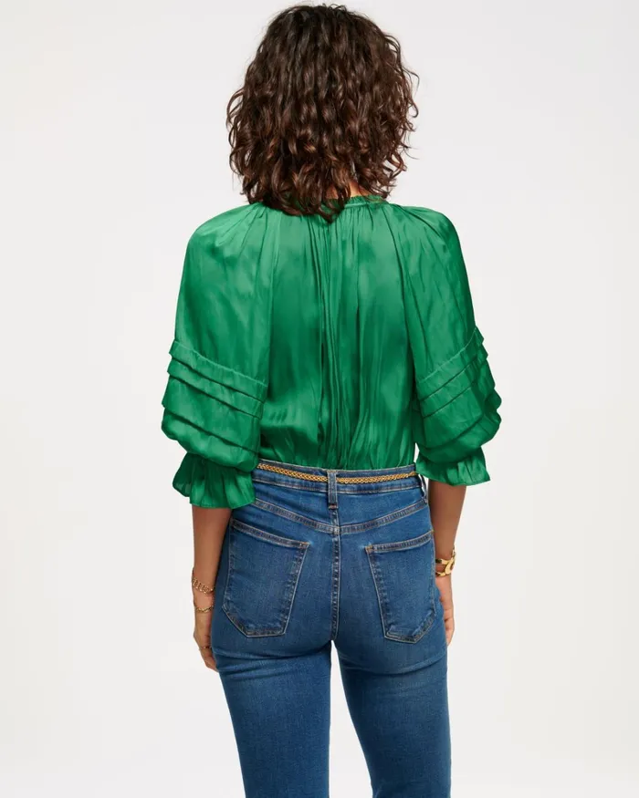 Women Randi Puff Sleeve Top True Blue Ramy Brook Tops Women Randi Puff Sleeve Top True Blue Ramy Brook Tops