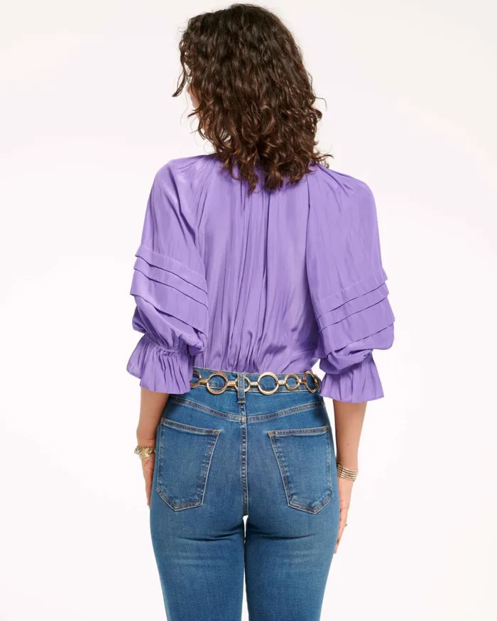 Women Randi Puff Sleeve Top True Blue Ramy Brook Tops Women Randi Puff Sleeve Top True Blue Ramy Brook Tops