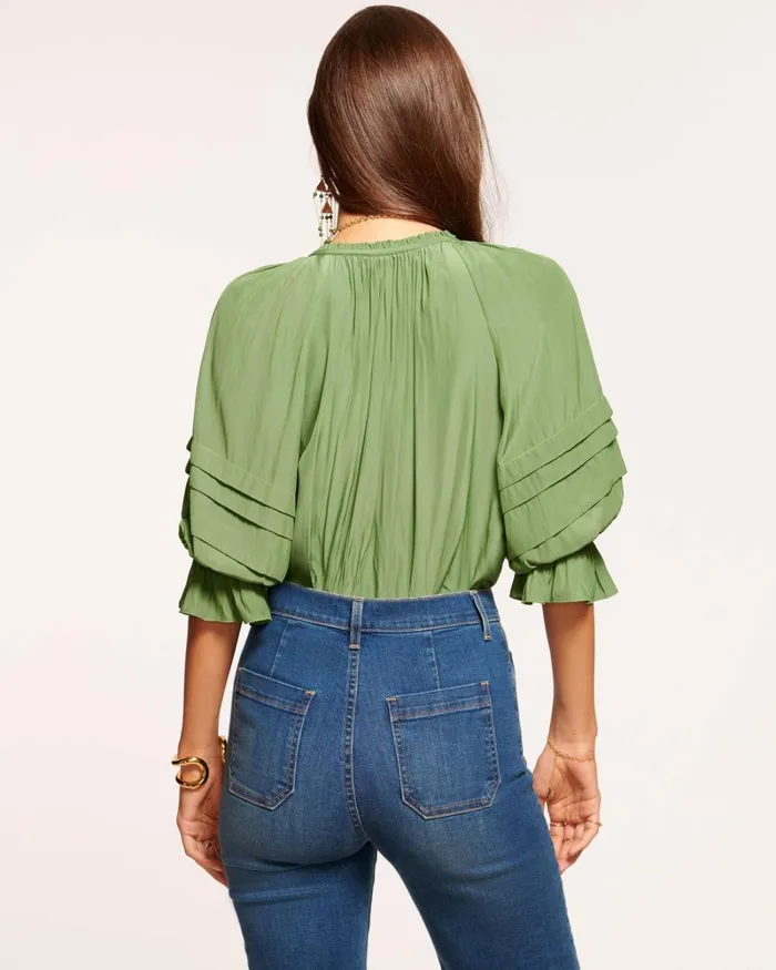 Women Randi Puff Sleeve Top True Blue Ramy Brook Tops Women Randi Puff Sleeve Top True Blue Ramy Brook Tops