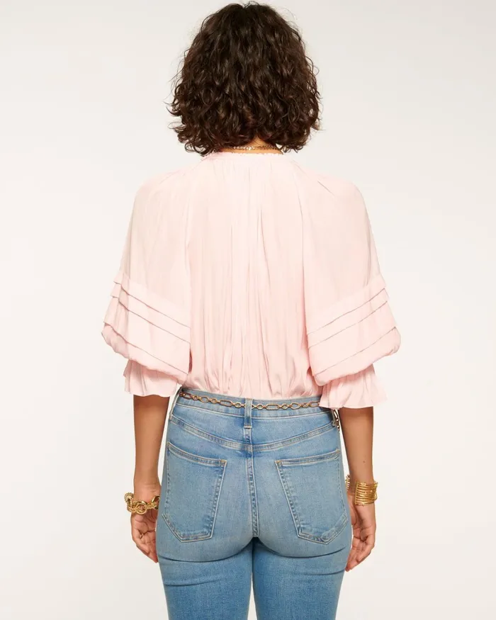 Women Randi Puff Sleeve Top True Blue Ramy Brook Tops Women Randi Puff Sleeve Top True Blue Ramy Brook Tops