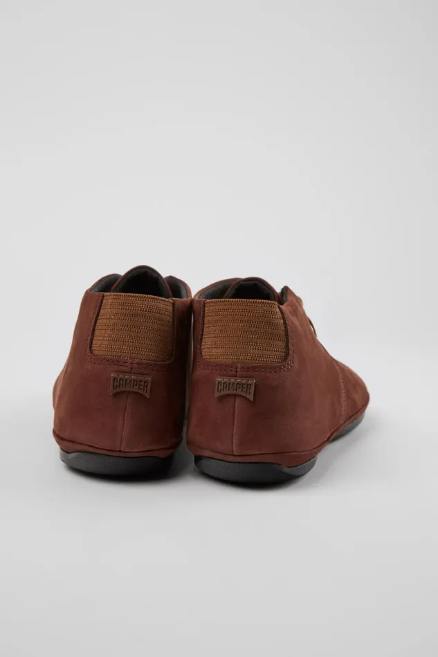 Women Right Brown Nubuck Ankle Boots Camper Ankle Boots